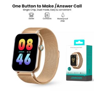 Joyroom-Ft5 Pro Fit-Life Series Smart Watch (Answer/Make Call) WITH SMART-TIME PRO APP – Rose Gold